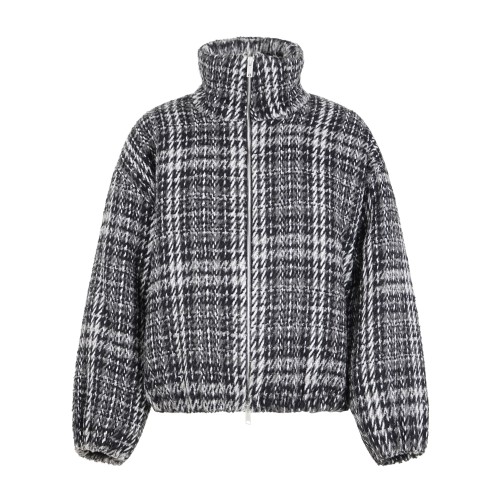 I'm Brian - Giubbotto multicolore in mistolana a fantasia pied de poule over