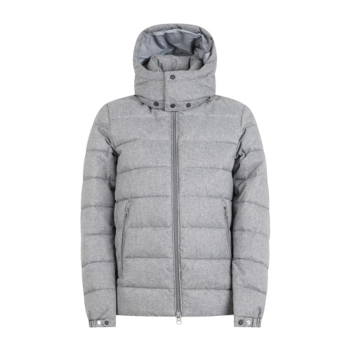 Save The Duck - Giubbotto grigio con cappuccio effetto flanella per uomo |
