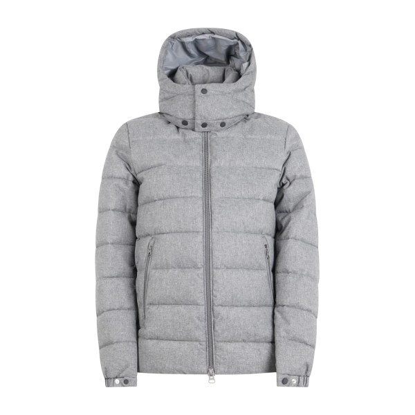 Save The Duck - Giubbotto grigio con cappuccio effetto flanella per uomo |