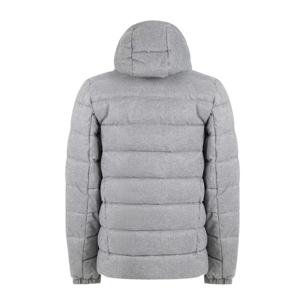 Save The Duck - Giubbotto grigio con cappuccio effetto flanella per uomo |