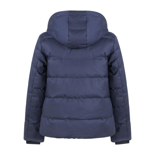 AT.P.CO - Giubbotto blu Julian in nylon con cappuccio effetto lana per uomo |