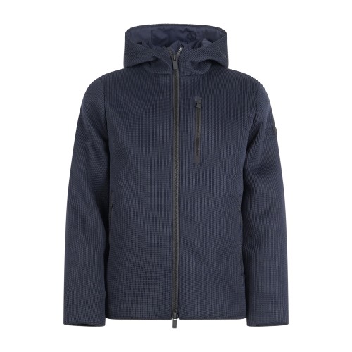 Unity - Giubbotto blu in tricotech con cappuccio per uomo | ja-burber aw blu