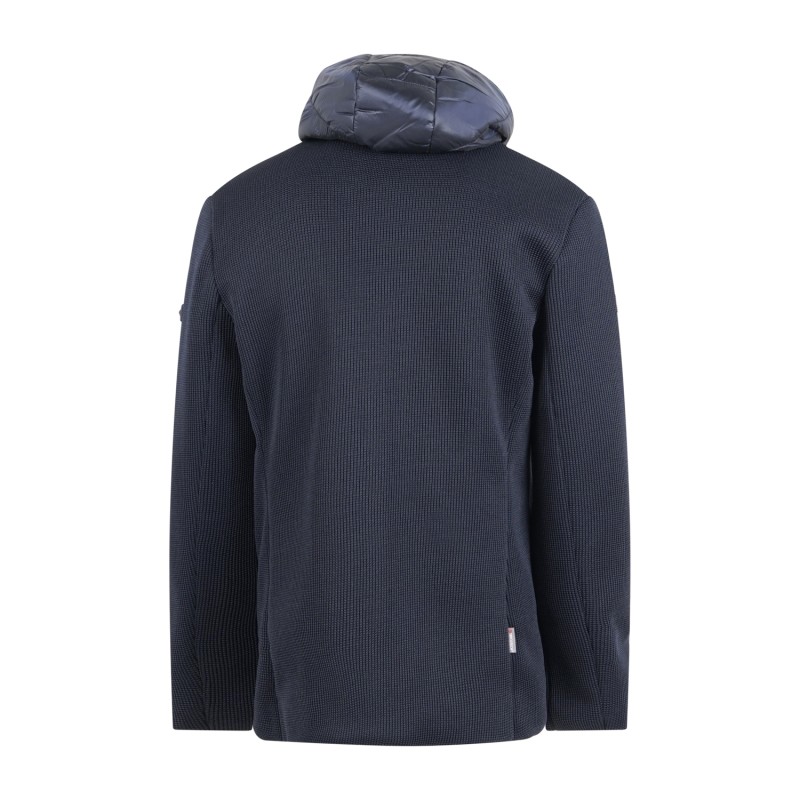 Unity - Giubbotto blu doppiopetto in tricotech con pettorina staccabile per