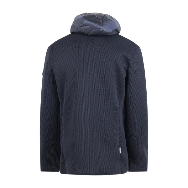 Unity - Giubbotto blu doppiopetto in tricotech con pettorina staccabile per