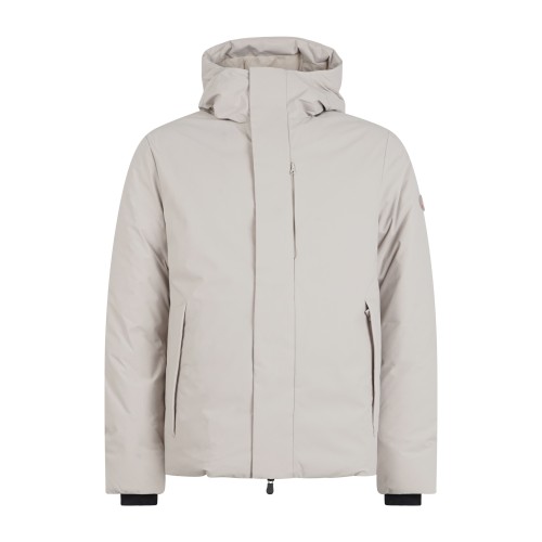 Save The Duck - Giubbotto beige con cappuccio e patch logo per uomo | d31297m