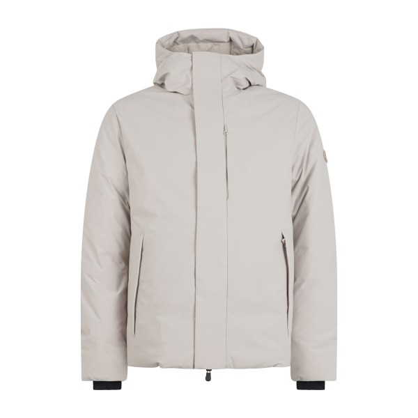 Save The Duck - Giubbotto beige con cappuccio e patch logo per uomo | d31297m
