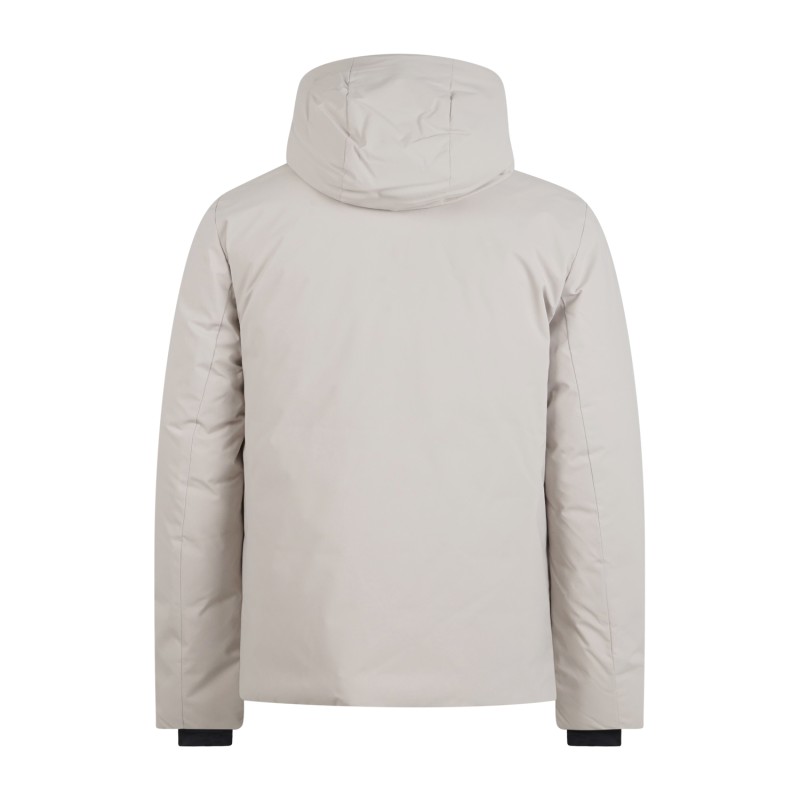 Save The Duck - Giubbotto beige con cappuccio e patch logo per uomo | d31297m