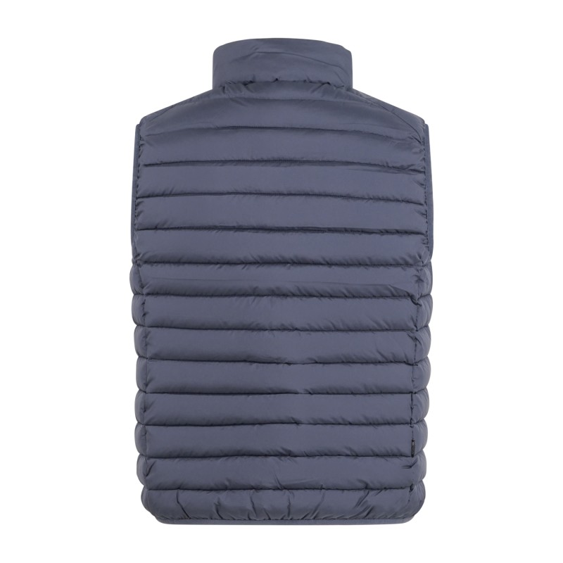 Save The Duck - Gilet blu Rhus con patch logo laterale per uomo | d81272m