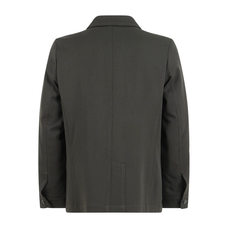 Officina36 - Giacca overshirt verde in mistolana per uomo | 0769009567 mlitare