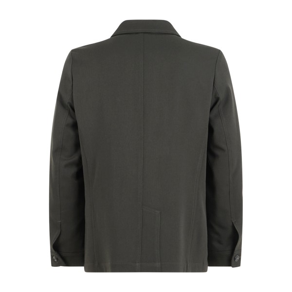 Officina36 - Giacca overshirt verde in mistolana per uomo | 0769009567 mlitare