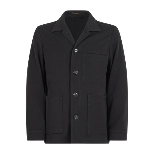 Officina36 - Giacca overshirt nera in mistolana per uomo | 0769009567 nero