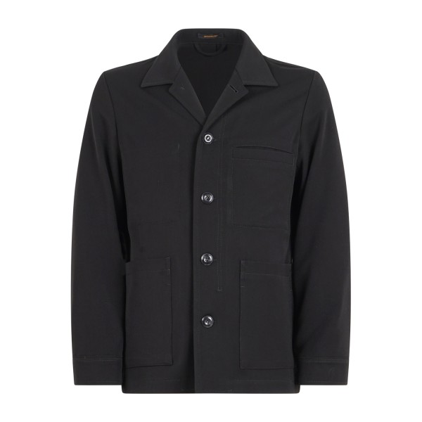 Officina36 - Giacca overshirt nera in mistolana per uomo | 0769009567 nero
