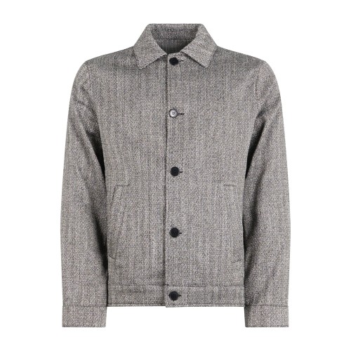 I'm Brian - Giacca overshirt multicolore effetto lana con lavorazione spigata