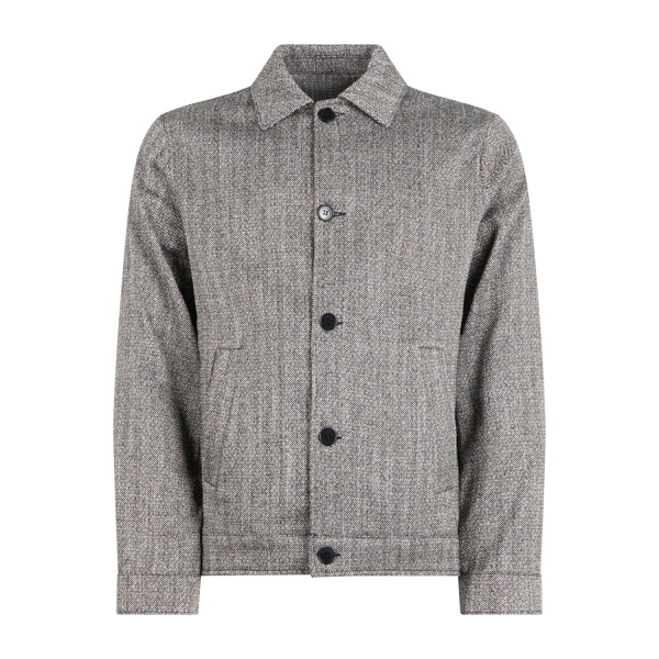 I'm Brian - Giacca overshirt multicolore effetto lana con lavorazione spigata