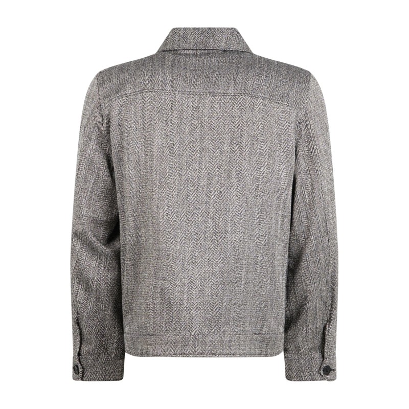 I'm Brian - Giacca overshirt multicolore effetto lana con lavorazione spigata