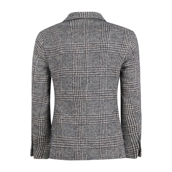 Alessandro Gilles - Giacca marrone monopetto a fantasia check per uomo | g700