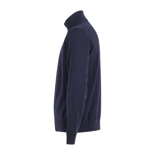 +39 Masq - Cardigan blu full zip in lana merino extrafine per uomo | m5625-5012 2