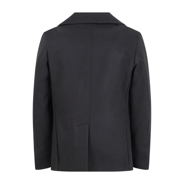 Alessandro Gilles - Cappotto corto nero doppiopetto in lana per uomo | c701