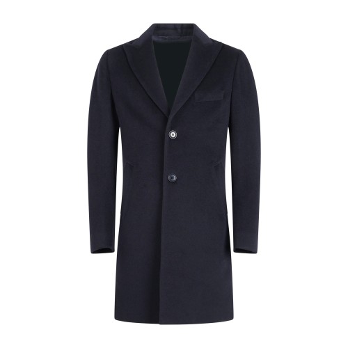 Havana & Co - Cappotto blu monopetto in lana per uomo | hc1001 k5150 50blu
