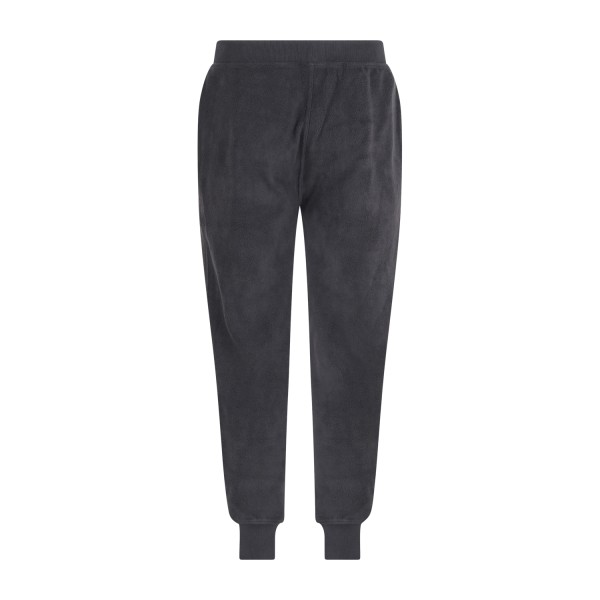 Polo Ralph Lauren - Pantaloni tuta nero in pile con coulisse e laccetti per