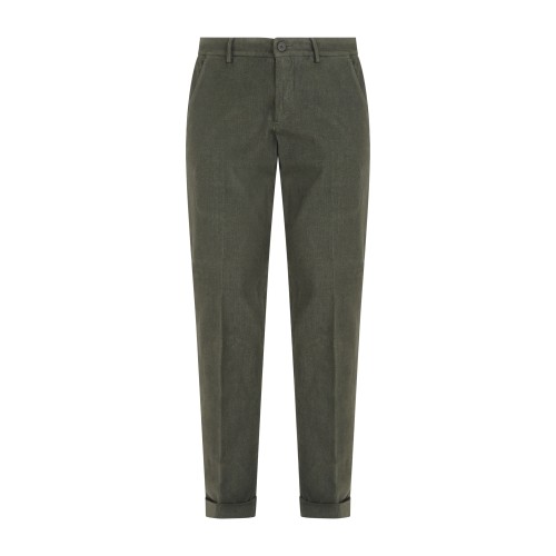Luca Bertelli - Pantalone verde tasca a filo Tom slim fit per uomo | p11713tom