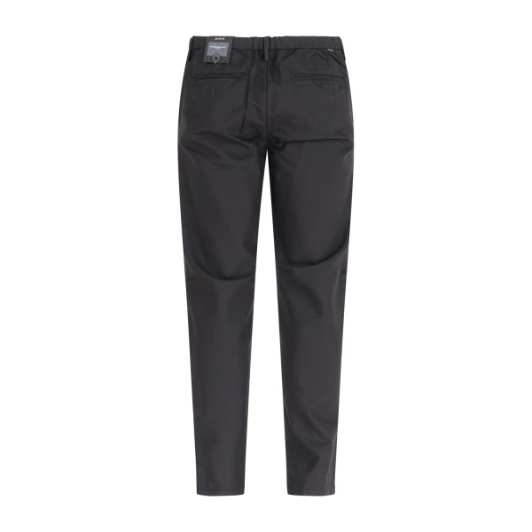 Hamaki-Ho - Pantalone nero tessuto tecnico con elastico in vita e laccetti per