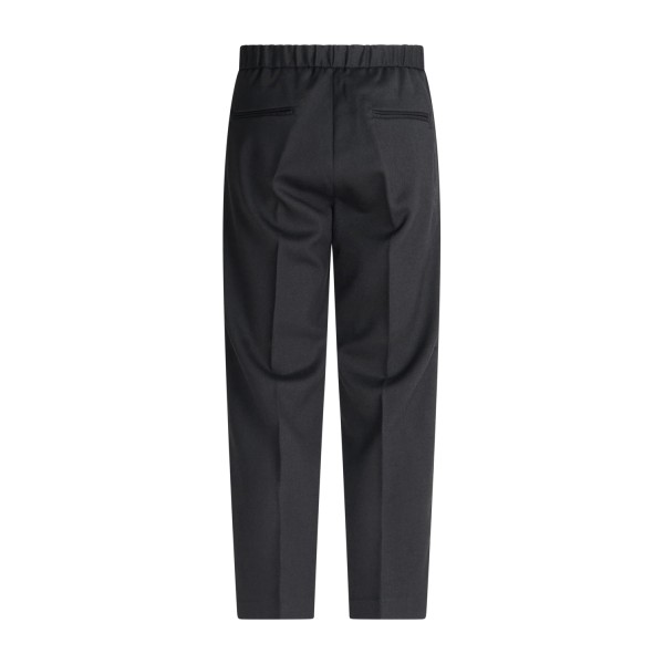 I'm Brian - Pantalone nero in misto lana con girovita elasticizzato e laccetti