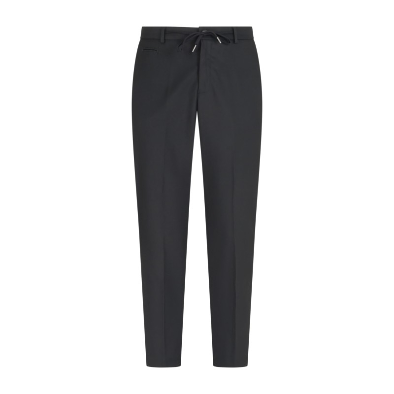 Hamaki-Ho - Pantalone nero con elastico in vita e laccetti per uomo | psi1803h