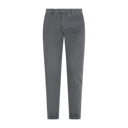 Luca Bertelli - Pantalone grigio tasca a filo Tom slim fit per uomo | p11903tom