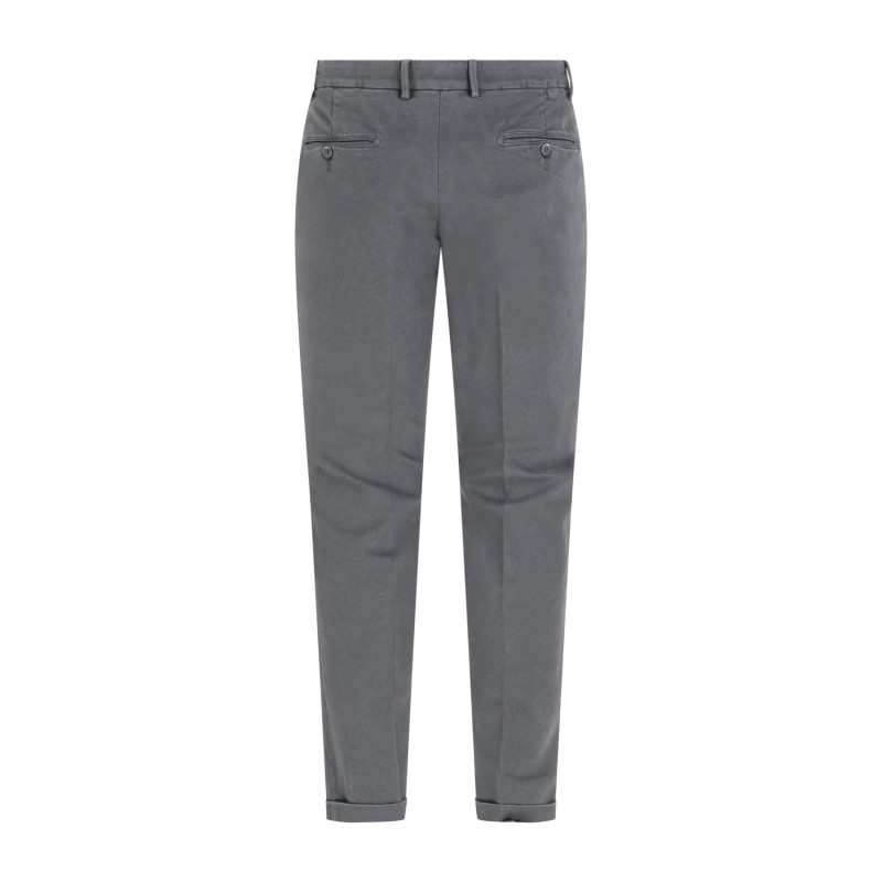 Luca Bertelli - Pantalone grigio tasca a filo Tom slim fit per uomo | p11903tom