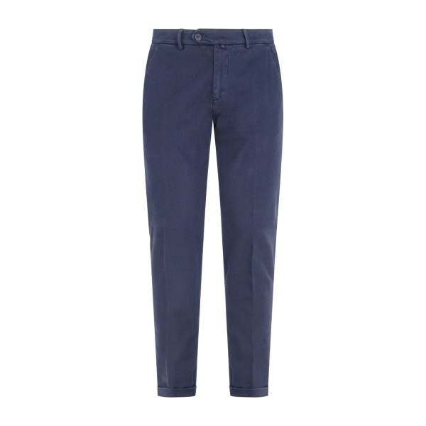 Luca Bertelli - Pantalone blu tasca a filo Tom slim fit per uomo | p11903tom
