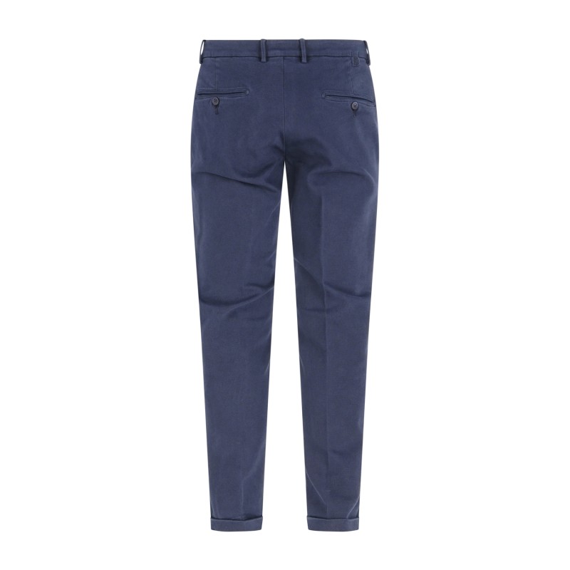 Luca Bertelli - Pantalone blu tasca a filo Tom slim fit per uomo | p11903tom