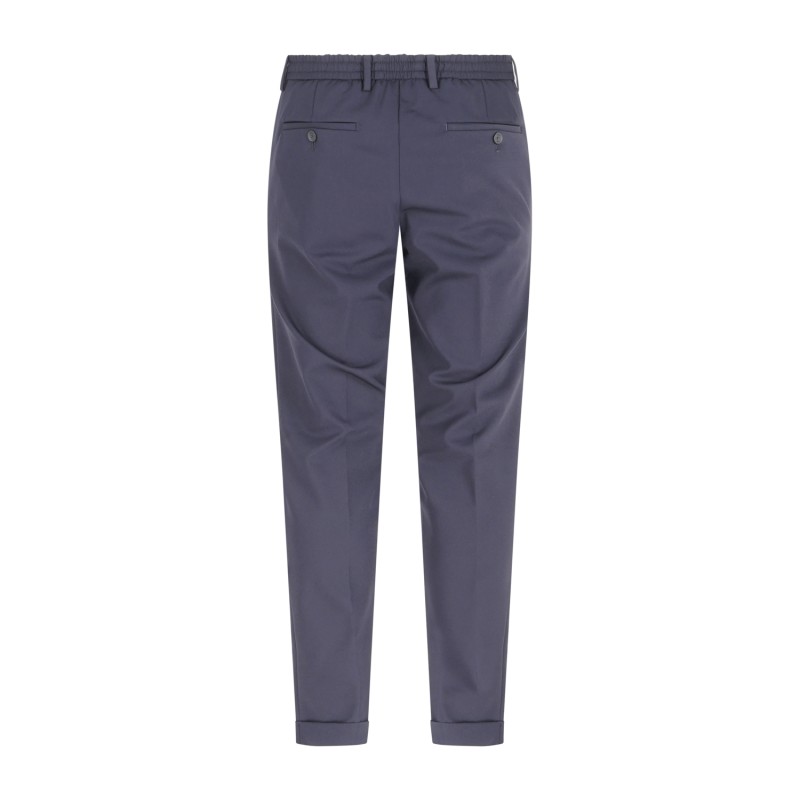 Briglia 1949 - Pantalone blu con elastico in vita e coulisse in tessuto tecnico