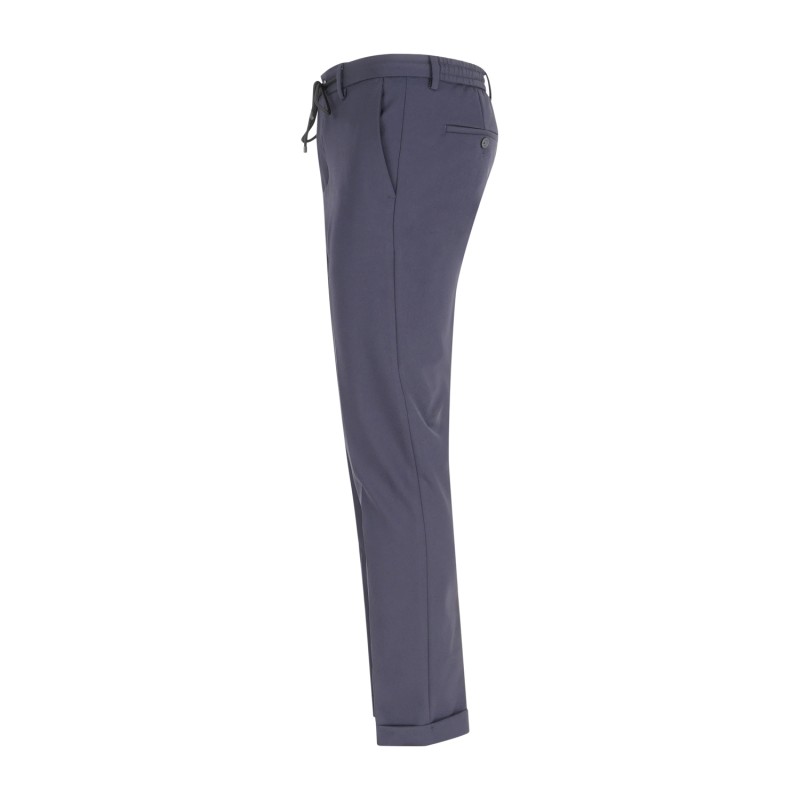 Briglia 1949 - Pantalone blu con elastico in vita e coulisse in tessuto tecnico