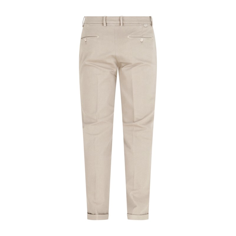 Luca Bertelli - Pantalone beige tasca a filo Tom slim fit per uomo | p11903tom