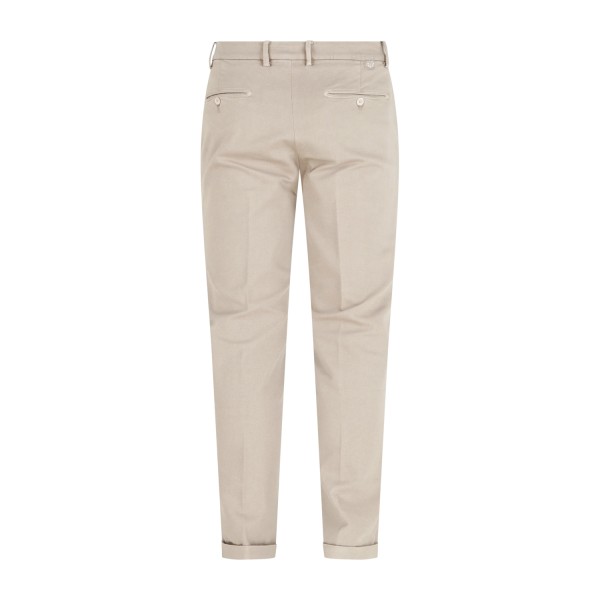 Luca Bertelli - Pantalone beige tasca a filo Tom slim fit per uomo | p11903tom