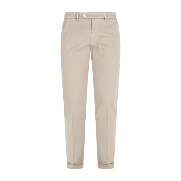Luca Bertelli - Pantalone beige tasca a filo Tom slim fit per uomo | p11903tom