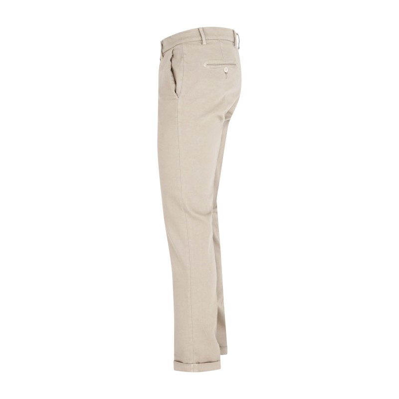 Luca Bertelli - Pantalone beige tasca a filo Tom slim fit per uomo | p11903tom