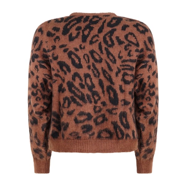 Marsem - Cardigan multicolore a fantasia animalier in mohair over per uomo |