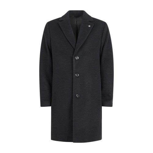 Officina36 - Cappotto nero monopetto in lana per uomo | 0420000358 nero