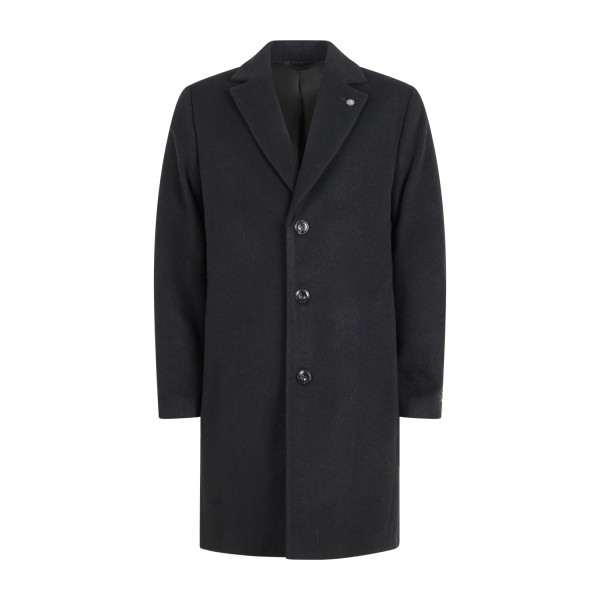 Officina36 - Cappotto nero monopetto in lana per uomo | 0420000358 nero