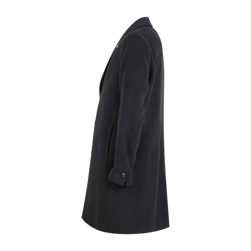 Officina36 - Cappotto nero monopetto in lana per uomo | 0420000358 nero