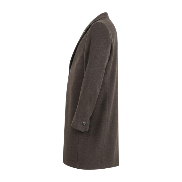 Officina36 - Cappotto marrone monopetto in lana per uomo | 0420000358 moro