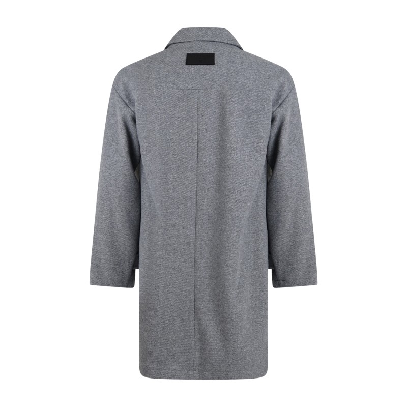 Richmond X - Cappotto grigio Simmons con abbottonatura coperta per uomo |