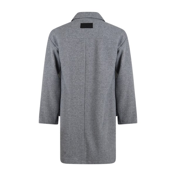 Richmond X - Cappotto grigio Simmons con abbottonatura coperta per uomo |
