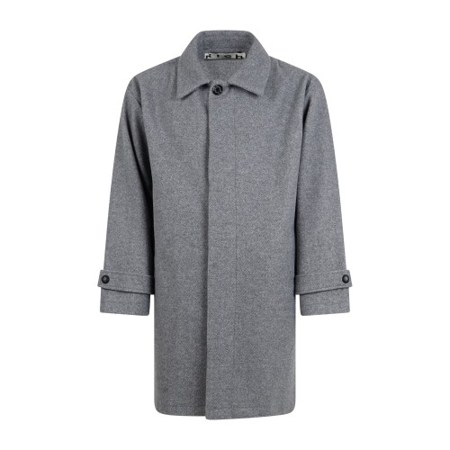 Richmond X - Cappotto grigio Simmons con abbottonatura coperta per uomo |