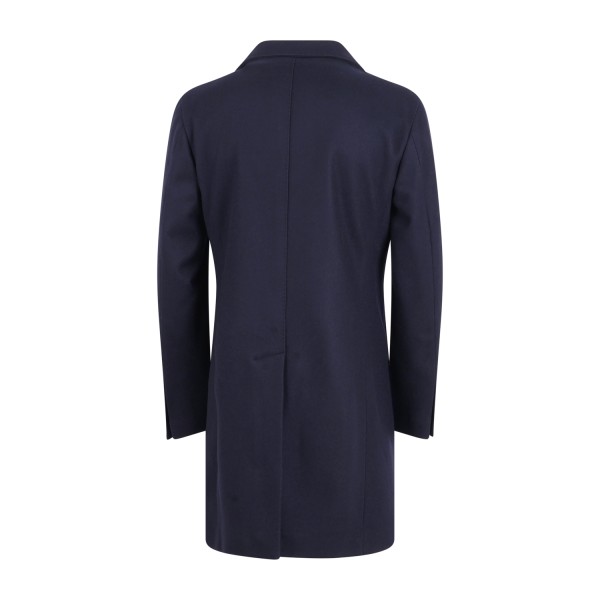 L.B.M. 1911 - Cappotto blu monopetto in lana e cashmere per uomo | m7490