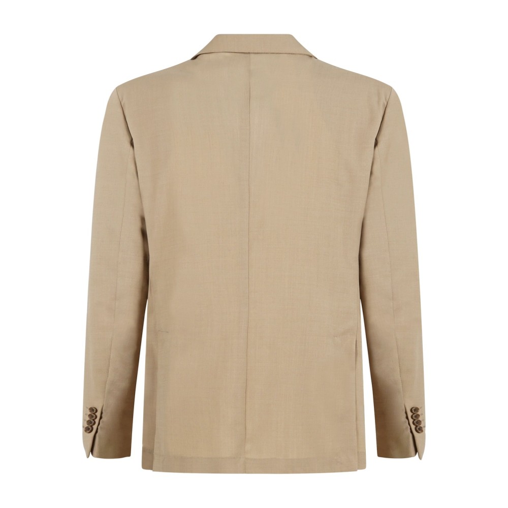Alessandro Gilles - Abito beige doppiopetto sfoderato in fresco lana per uomo |