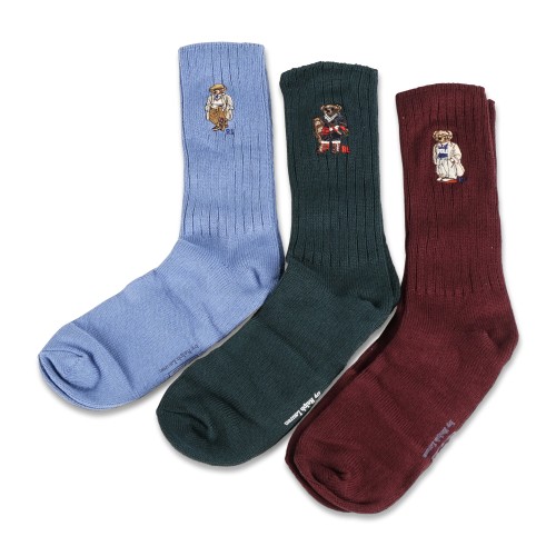 Polo Ralph Lauren - Set di 3 paia di calze multicolore a coste larghe per uomo 2