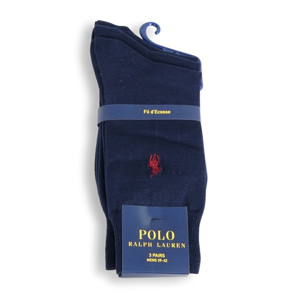 Polo Ralph Lauren - Set di 3 paia di calze blu per uomo | 449653635004 blu